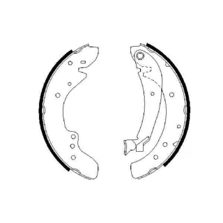 Bosch Bremsbacken hinten Citroen Fiat Peugeot 0986487521