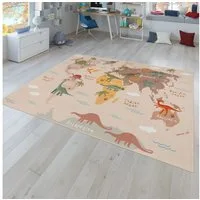 TT Home Teppich Kinderzimmer, Rechteckig, Höhe: 4 mm, Kinderzimmerteppich Teppich Junge Mädchen Kinderteppich Rutschfest Din