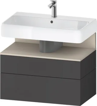 Duravit Qatego Waschtischunterbau wandhängend Graphit Matt 790x470x590 mm - QA4394083490010 QA4394083490010