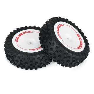 2PCS Wltoys 124008 1/12 RC Car Parts Front/Rear Tires Wheels Glued Vehicles Models Spare Accessories 2726/2727