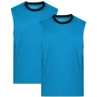 James & Nicholson Lauftop Doppelpack Sportliches Herren Lauf Top aus Funktionspolyester JN470 (Doppelpack, 2er-Pack) Feuchtigkeitsregulierendes Material