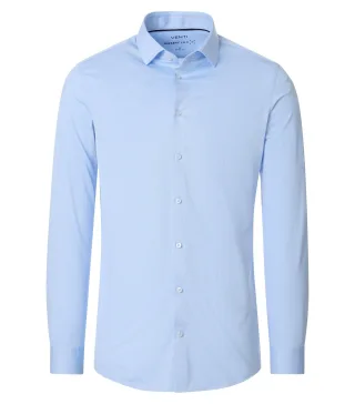 VENTI - Businesshemd Jerseyflex blau - Gr. - 42