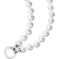 GIORGIO MARTELLO MILANO Perlenkette Muschelkern Perlen, Ringverschluss, Silber 925