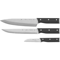 WMF Messer-Set Sequence Messer Set, 3-teilig (1x Kochmesser (Gesamtlänge 33 cm, Klinge 20 cm), 1x Fleischmesser (Gesamtlänge 33 cm, Klinge 20 cm), 1x Gemüsemesser (Gesamtlänge 20,3 cm, Klinge 9 cm), 3-tlg., 1x Kochmesser, 1x Fleischmesser, 1x Gemüsem