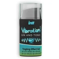 INTT Stimulationsgel Vibration! Gin & Tonic - für einen intensiven Orgasmus, Flasche mit 15ml, 1-tlg., prickelndes Intimgel mit Geschmack (Gin Tonic)