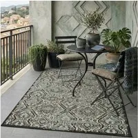 Vimoda Outdoorteppich Teppich In- und Outdoor Terrassen & Balkon Küche, Rechteckig, Höhe: 5 mm, Läufer Blumen Design wasserabweisend schnell trocknend