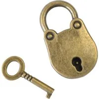 HMF Vorhängeschloss Vorhängeschloss klein Metall silberglänzend mit Schlüssel dekoratives, (1-tlg), Bügelschloss für Tagebuch Geschenkbox Schmuckkästchen Schatzkiste