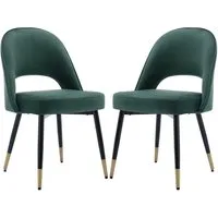 WAHSON OFFICE CHAIRS Esszimmerstuhl Samt 2er Set Seitenstühle Küchenstühle