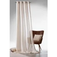 Weckbrodt Vorhang Natural Linen (1 St), Ösen, halbtransparent, Leinen-Optik, Längsstreifen, halbtransparent, Gardine, Store