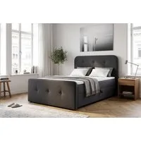 Home affaire Boxbett Amrum, Polsterbett mit Bettkasten, inkl. Taschenfederkernmatratze H3, mit Kaltschaumtopper, Chenille-Bezug, 120x200 & 180x200 cm