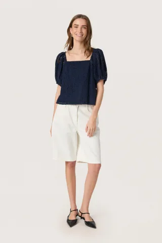 Kurzarm-Bluse SLCoopelia Kurzarm-Bluse Gerade Passform