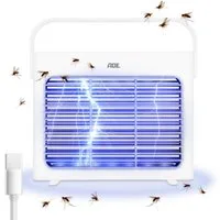 ADE Insektenvernichter akkubetrieben (24 Std. Laufzeit), mit UV-Licht, 3.000 Volt, gegen Schnaken, Gelsen, Moskitos, Stechmücken