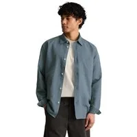 Marc O'Polo DENIM Langarmhemd regular fit aus Leinen und Bio-Baumwolle, Kentkragen