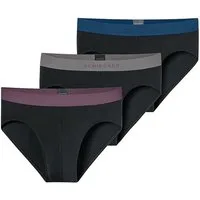 Schiesser Rioslip 95/5 Organic Cotton Herren Slip (Packung, 3-St., 3er-Pack) sportiver Style mit Logo-Webbund