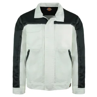 Dickies Zwei -Ton -Herren weiß/grau Alltagsjacke