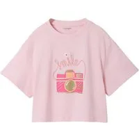 vertbaudet Kurzarmshirt Mädchen T-Shirt in Cropped-Länge