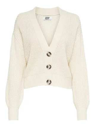 JDY - JDYJUSTY L/S SHORT CARDIGAN KNT NOOS Eggnog - Gr. - S