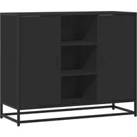 vidaXL Sideboard Sideboard Schwarz 92x35x76 cm Holzwerkstoff (1 St)