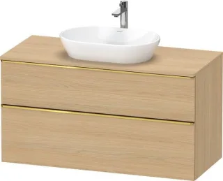 Duravit D-Neo Konsolenwaschtischunterbau wandhängend Natur Eiche Matt 1200x550x664 mm - DE4969034300 DE4969034300000