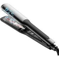 UKLISS Dampf-Haarglätter mit breiten Platten und LCD-Display, Haarglätter für ultraglattes Haar Keramik-Beschichtung, Temperatureinstellung 100–230 °C mit Haarschutz