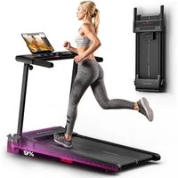 Sportstech Laufband sProRun, Steigungsfunktion bis 9%, zuklappbar, Transportrollen, bis 120kg