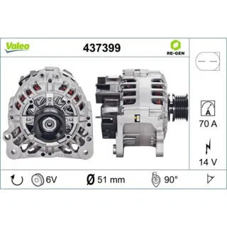 Valeo Lichtmaschine Seat Skoda VW 437399