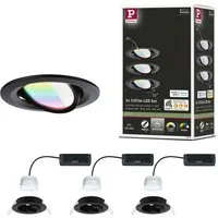 Paulmann LED Einbauleuchte LED Einbauleuchte Nova Coin rund 84mm 50°, LED fest integriert, Tageslichtweiß, Memoryfunktion, Farbwechsler, Farbsteuerung, Dimmer, Smart Home