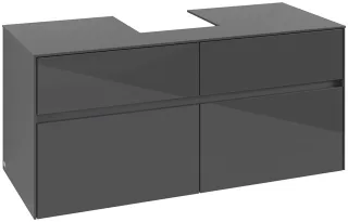 Villeroy & Boch Waschtischunterschrank Collaro C09700 1200x548x500mm Glossy Grey C09700FP