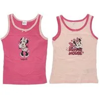 Disney Minnie Mouse Unterhemd Minnie Mouse Unterwäsche 2er Pack Unterhemd & Shirt für Kinder