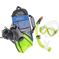 Aqualung Schnorchel Aqua Lung Sport La Costa Travel Deluxe 3er Set (3er Set aus Tauchmaske, Schnorchel, Flossen, inkl. Beutel, 3er Set aus Tauchmaske, Schnorchel, Flossen, inkl. Beutel)