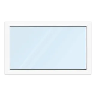 Fenster 130x80 cm, Kunststoff Profil aluplast IDEAL® 4000, Weiß, 1300x1100 mm, einteilig festverglast, 2-fach Verglasung, individuell konfigurieren