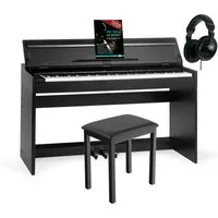 McGrey Digitalpiano DP-18 E-Piano - 88 gewichtete Tasten mit Hammermechanik (Dual- und Split-Funktion, 4-St., Inkl. Klavierbank, Kopfhörer und Schule), Klavier mit 128 Klänge und 600 Begleitrhythmen