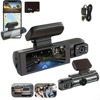 Athlix 4k Dual Dashcam Weitwinkel-Front & Rückkamera und Nachtsicht Dashcam (24 Std. Parküberwachung, 170°-Weitwinkel, Loop-Aufnahme)