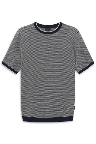 bugatti - Herren T-Shirt 1/2 Arm marine - Gr. - L