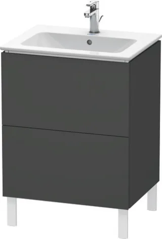 Duravit L-Cube Waschtischunterbau bodenstehend Graphit Matt 620x481x704 mm - LC662504949 LC662504949