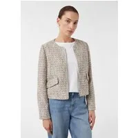 comma Funktionsjacke Indoor-Jacke Verkürzte Tweed-Jacke mit dezentem Glitzergarn
