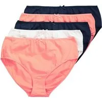 Ulla Popken Midislip Midislips 5er-Pack Punkte/einfarbig