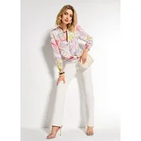 MADELEINE Blouson Farbenfrohe Print-Jacke aus Viskose Leichter Blouson mit Stehkragen und Reißverschluss