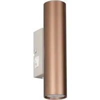 Reality Leuchten LED Wandleuchte Up and Down mit Schalter, Höhe 18cm, Leuchtmittel dimmbar, LED wechselbar, Warmweiß, indirekt-e Wand-Beleuchtung innen, Wandlampe Bett & Nachttischlampe