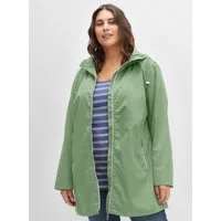 Sheego Allwetterjacke Outdoorjacke Langarm in A-Linie, mit Kapuze und Tunnelzug
