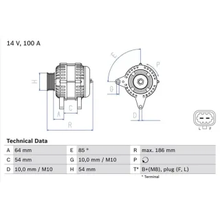 Bosch Lichtmaschine 100A Chevrolet Aveo Cruze Orlando Trax 1,8
