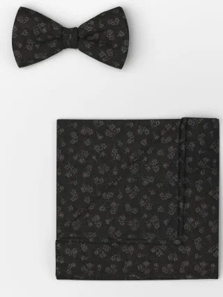 OLYMP - Fliege & Einstecktuch Set grau