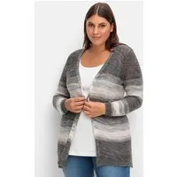 Sieh an! Strickjacke Long-Strickjacke Langarm Links-Strick