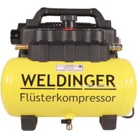 WELDINGER Kompressor FK 135 pocket Flüsterkompressor 135 l Luftabgabe 8bar 6l Kessel 1100W, 1100 W, max. 8,00 bar