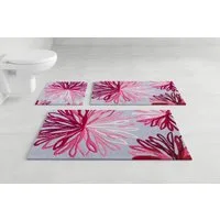 Grund Badematte Art, Höhe 20 mm, rutschhemmend beschichtet, fußbodenheizungsgeeignet, Polyacryl, rechteckig, florales Muster, elegante Badematte