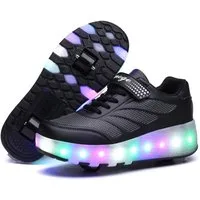 HUSK'SWARE Rollschuhe, (Vielseitige Anpassungsmöglichkeiten, strapazierfähig und langlebig, Komfortsteigerung, Hochleistungsrollen), Zwei-in-Eins-Rollschuhe,Leuchtende Rollschuhe für Kinder