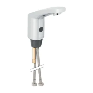 Geberit Typ 185 Infrarot-Waschtischarmatur 116245211 Batteriebetrieb, mit Mischer, ohne Griff, hochglanz-verchromt