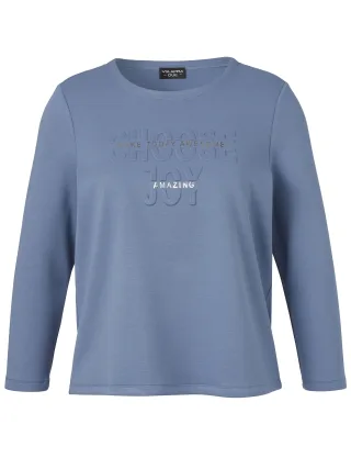 VIA APPIA DUE - Sweatshirt U-Boot 1/1 Arm Motiv bleu - Gr. - 48