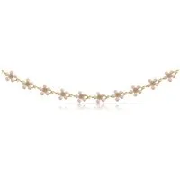 Made by Nami Edelstahlkette Gänseblümchen Damen Gold Blumenkette aus Chirurgischem Edelstahl, 40 + 5 cm Hypoallergen Wasserfester Schmuck Hippie Schmuck Damen