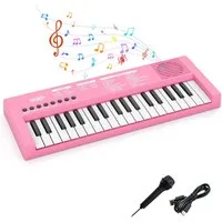 COSTWAY Home-Keyboard (1-St), Kinder Klavier Keyboard, 37 Tasten E-Piano, tragbar
